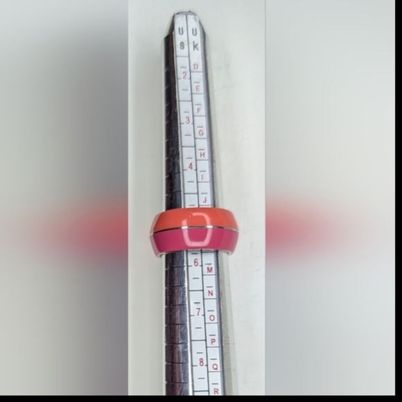 Esprit Two Tone Pink Stainless Steel Ring/ Band and Clamp Bracelet. - Picture 8 of 8